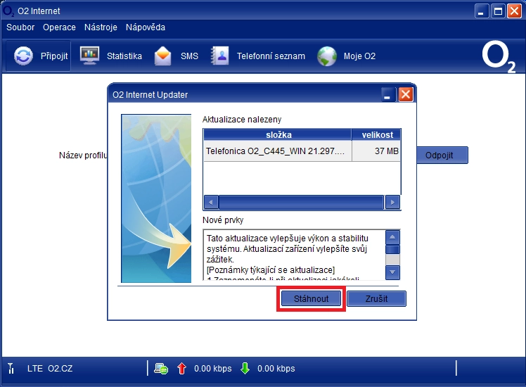 Aktualizace modemu Huawei E3372H krok 4
