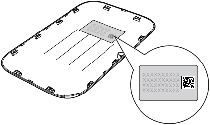 štítek s heslem k modemu