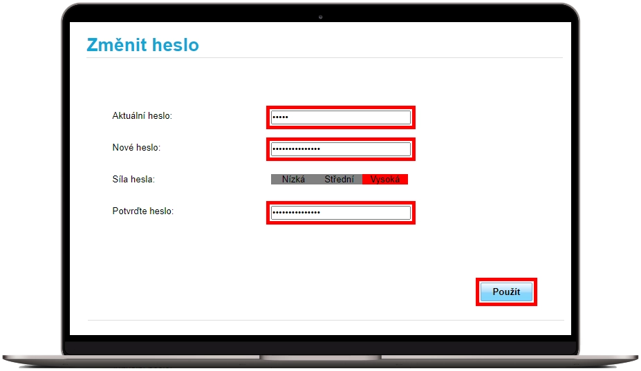 Změna hesla