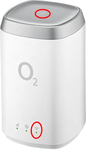 tlacitko a kontrolka na modemu