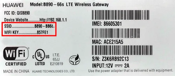 spodní strana modemu