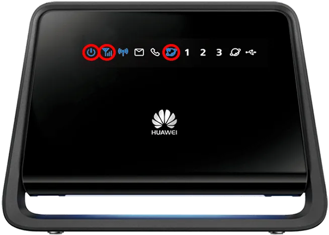 kontrolky power, anténa a kontrolka s písmenem