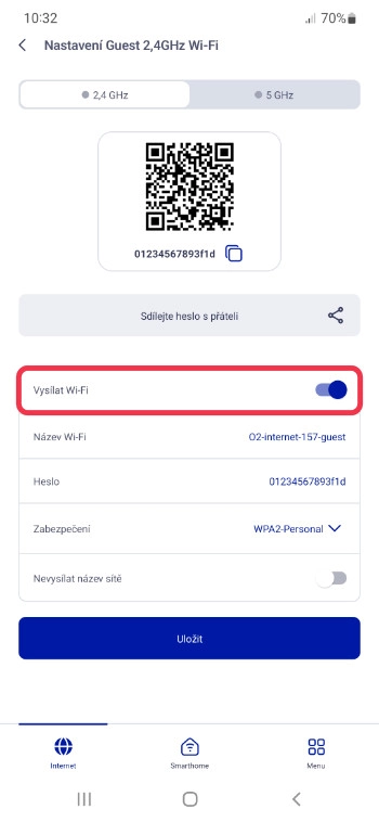 Nastavení Wi-Fi pro hosty