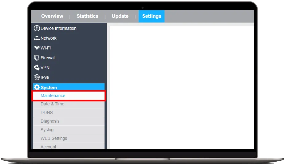 Nastavení system maintenance