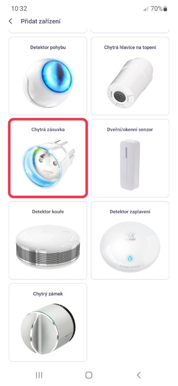 Spárování chytré zásuvky a O2 Smart Boxu