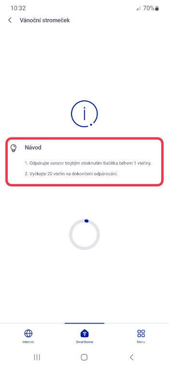Odpárování chytré zásuvky a O2 Smart Boxu
