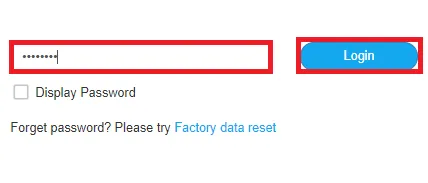 Přihlášení do konfigurace antény