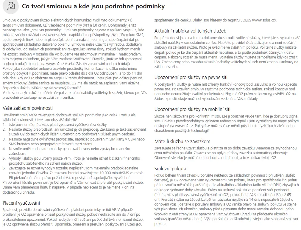 Ustanovení v závěru smlouvy