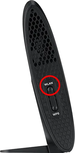 Umístění tlačítka WLAN