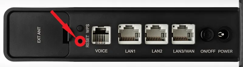 obrázek návodu na reset modemu