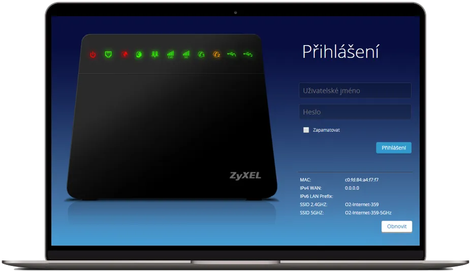 Přihlášení do administrace