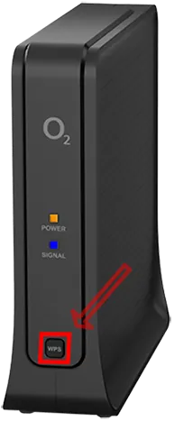 Tlačítko WPS na modemu O2 Smart Booster