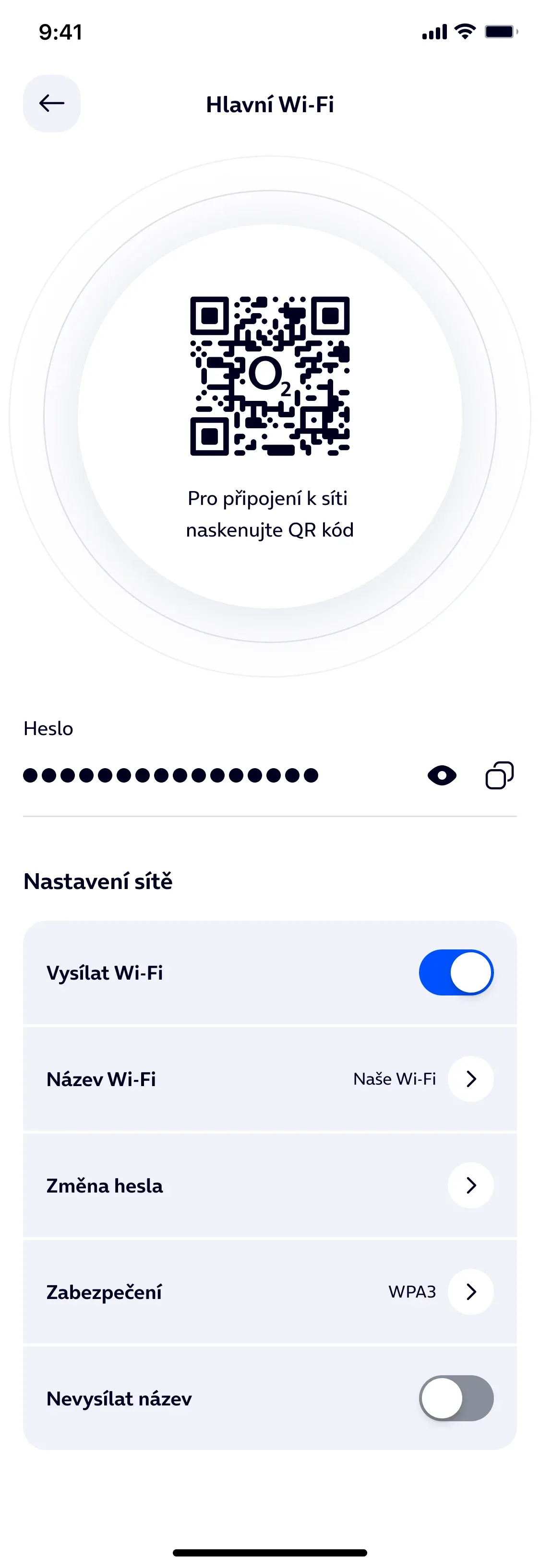 výběr wifi sitě