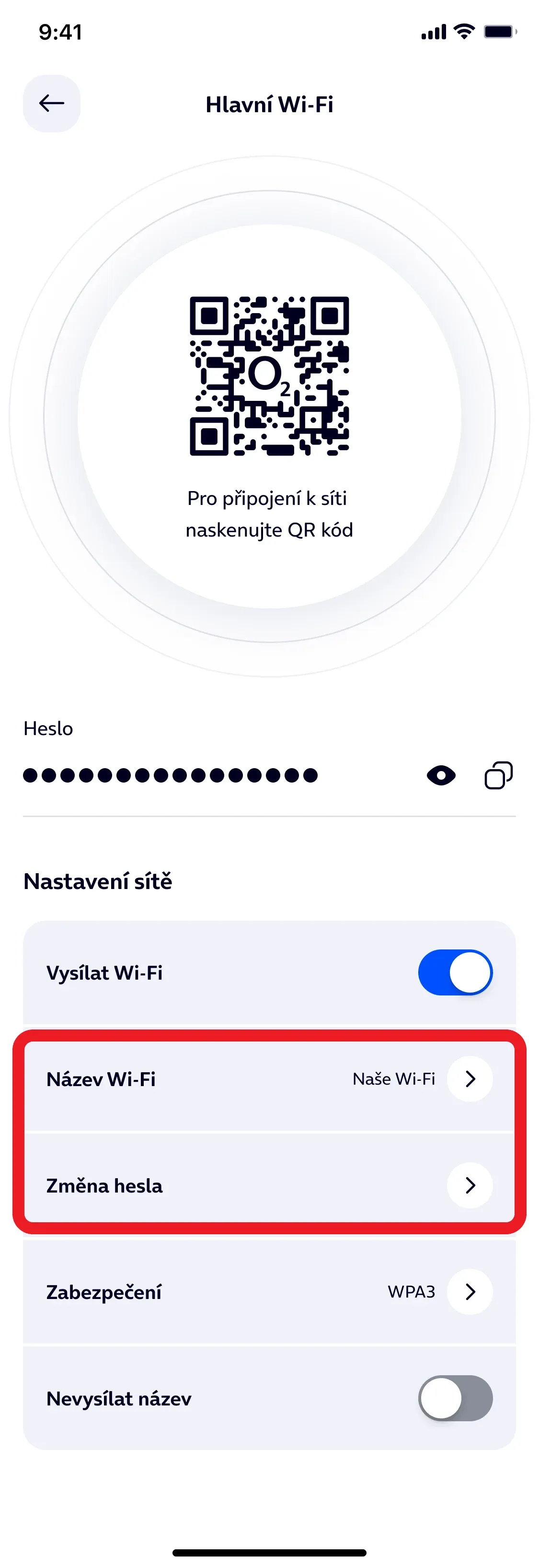 změna názvu a wifi a změna hesla