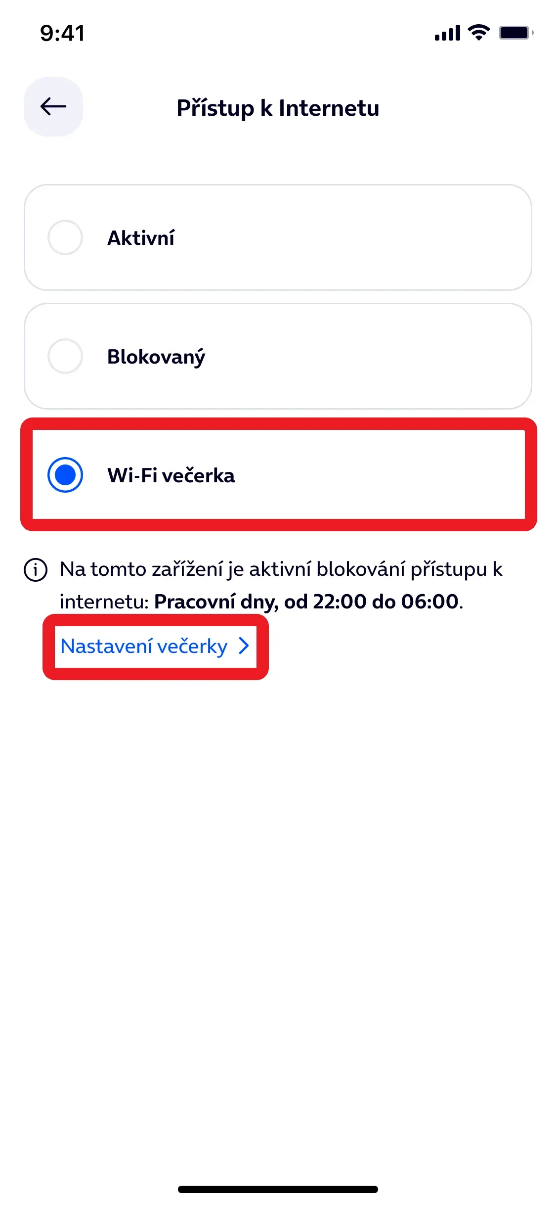 výběr wi-fi večerky