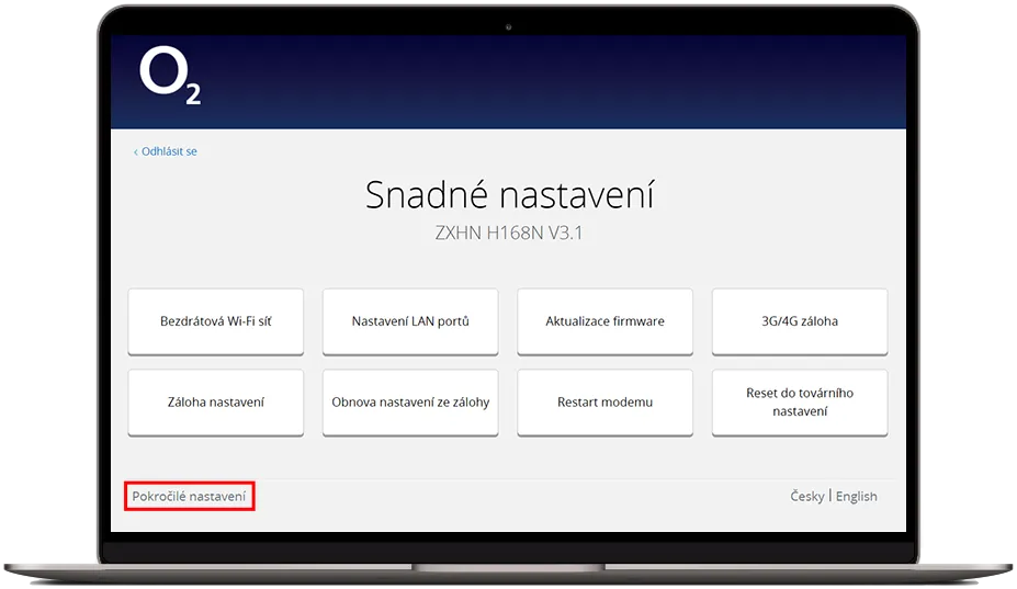 Pokročilé nastavení