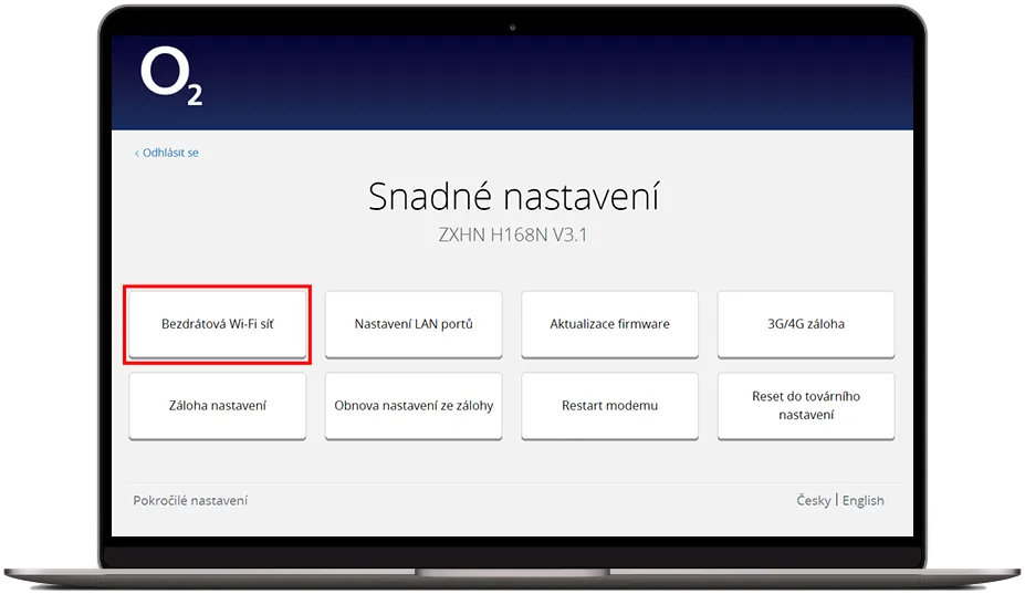 Nastavení bezdrátové sítě