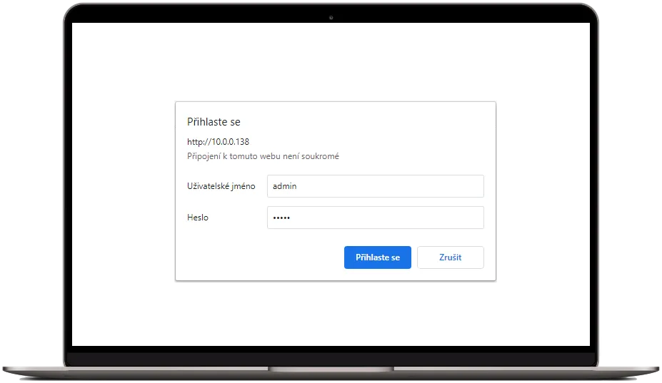 Přihlášení do administrace