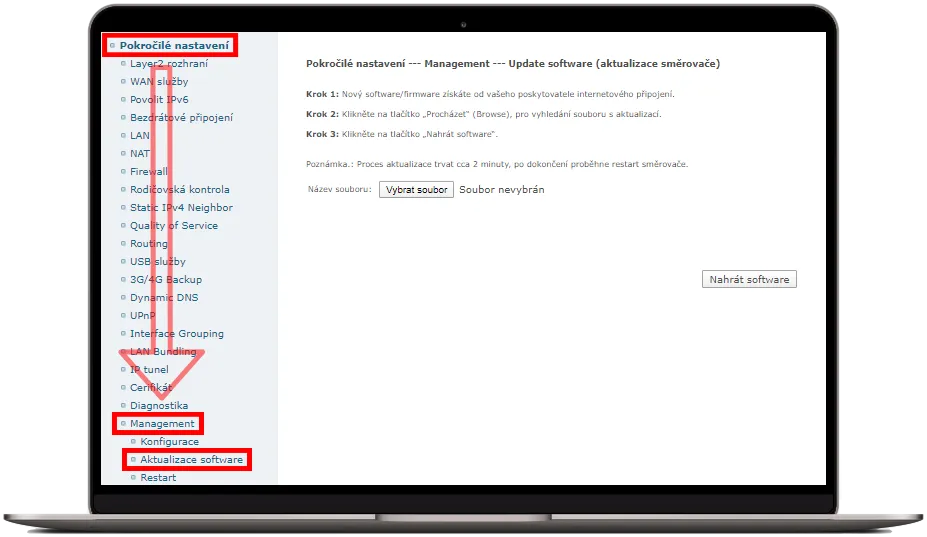 Aktualizace software