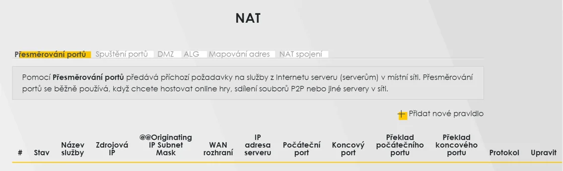 Nastavení modemu Zyxel O2 Getaway