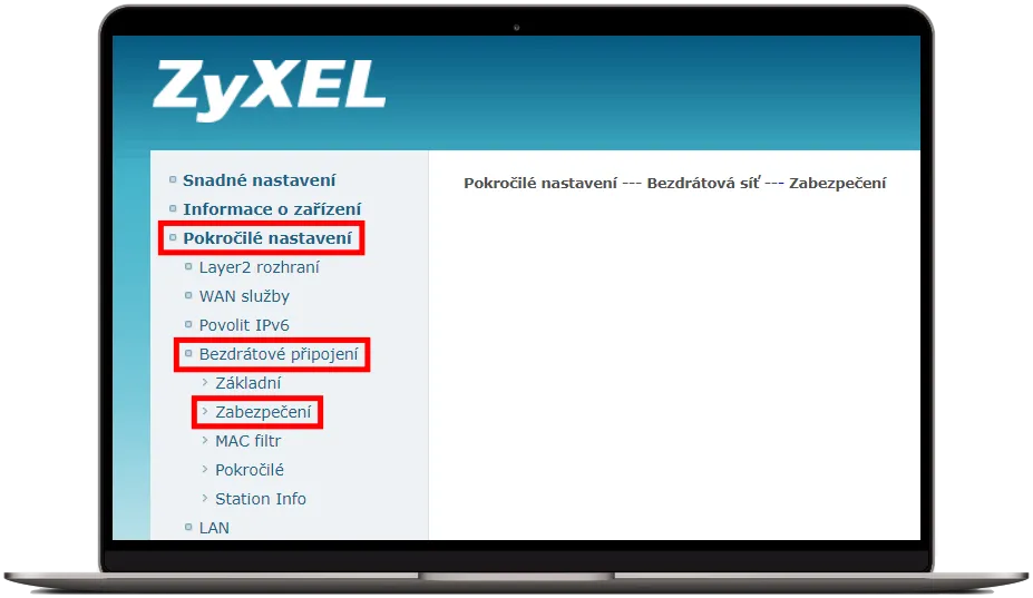 Zabezpečení bezdrátové sítě