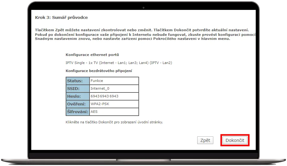 Potvrzení a dokončení změn