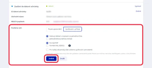 obrázek uložení změn skrze tlačítko Aktivovat