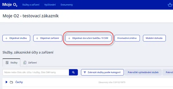 obrázek jak objednat doručení balíčku SIM