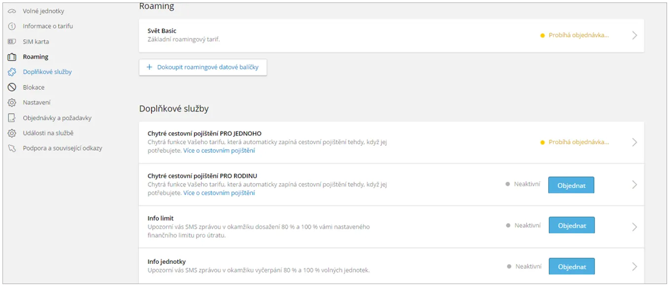 obrázek kompletní nabídky doplňkových služeb