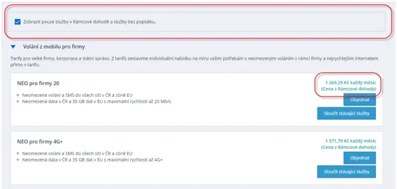 obrázek filtru, který zobrazuje služby