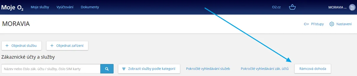 obrázek tlačítka Rámcová dohoda