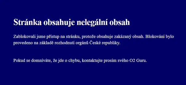 Bezpečnostní hláška služby O2 Security \