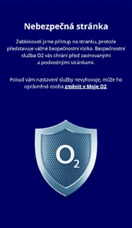 Bezpečnostní hláška služby O2 Security/O2 Security PRO \