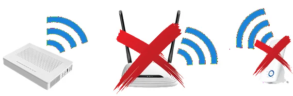 Ukázky neodborně připojených zařízení k internetu