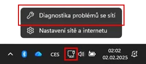Diagnostika problémů se síti ve Windows