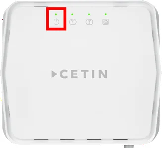 Modem, kontrolka power