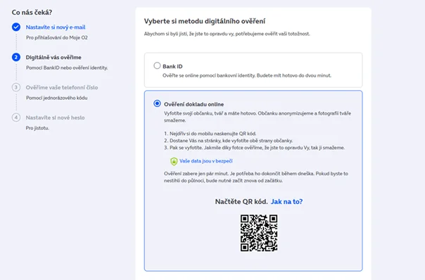 Návod: Změna zapomenutého e-mailu pro přihlášení do Moje O2