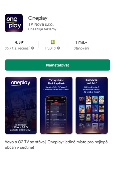 Aplikace Oneplay v obchodě Google Play