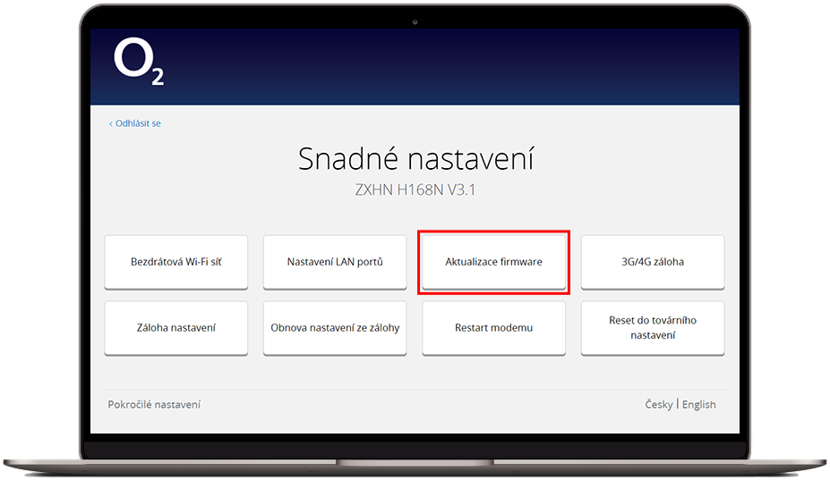 menu_aktualizace firmware_rámeček