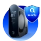 O2 Smart Box a štít s logem O2 Security