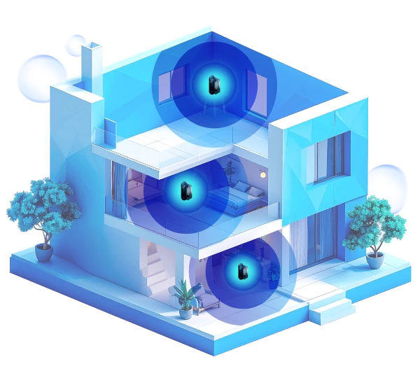 O2 Mesh: Vizualizace pokrytí Wi-Fi signálem u domácností o ploše nad 120 metrů čtverečních