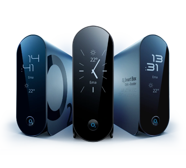 Modem O2 Smart Box různé styly displeje