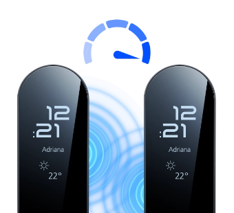 Ilustrativní obrázek s ikonou rychlosti a dvojicí mesh jednotek - O2 Smart Boxů