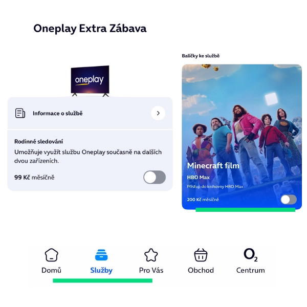 Moje o2 v mobilní aplikaci