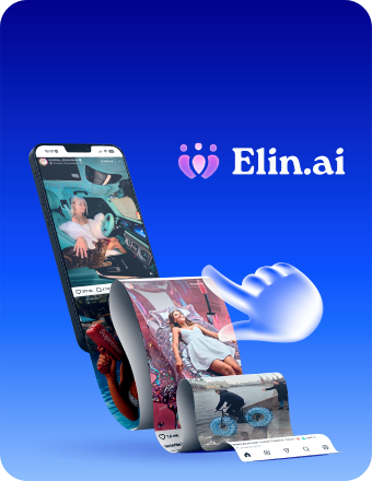 Grafika prezentující AI aplikaci Elin.ai