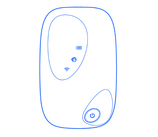 modrý obrys routeru TP-link m7000