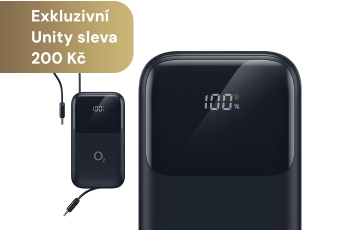 Powerbanka O₂ v černé barvě
