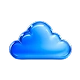 Modrý cloud s logem O2
