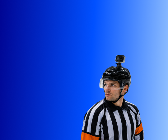Helmet cam z pohledu rozhodčího