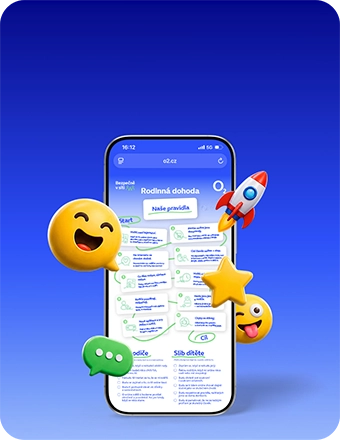 Displej mobilu s dohodou o užívání mobilu dítětem